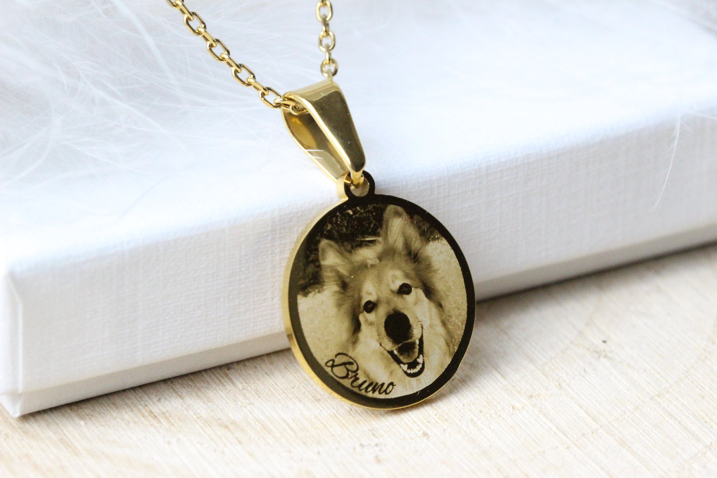 Fotogravur Kette | 18K vergoldet