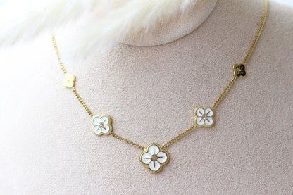 Clover Bloom Kette | 18K vergoldet
