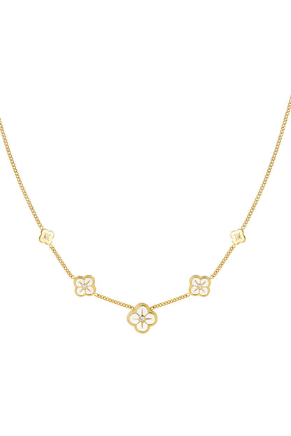 Clover Bloom Kette | 18K vergoldet