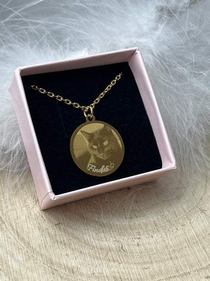 Fotogravur Kette | 18K vergoldet