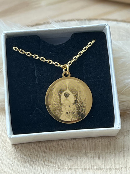 Fotogravur Kette | 18K vergoldet
