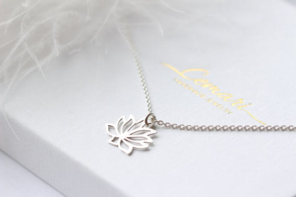 Lotus Blüten Halskette | 925 Silber