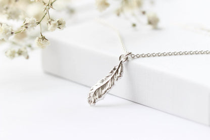 Feder Halskette | 925 Silber