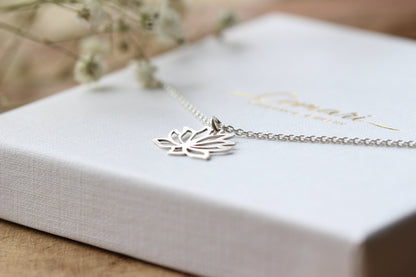 Lotus Blüten Halskette | 925 Silber