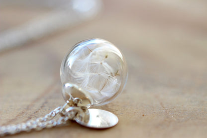 Pusteblumen Kette mit Gravur | 925 Silber