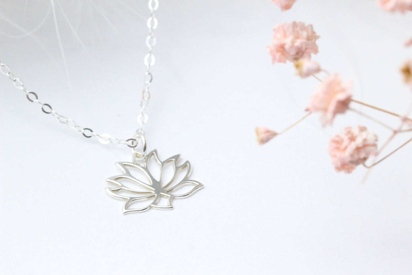 Lotus Blüten Halskette | 925 Silber