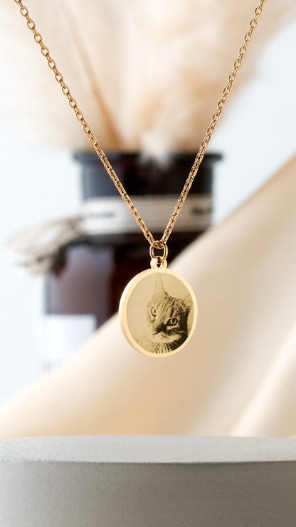 Fotogravur Kette | 18K vergoldet